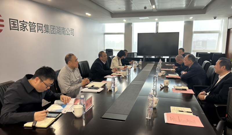 周鴻與國家管網(wǎng)湖南公司代表、黨委書記王現(xiàn)中舉行會談